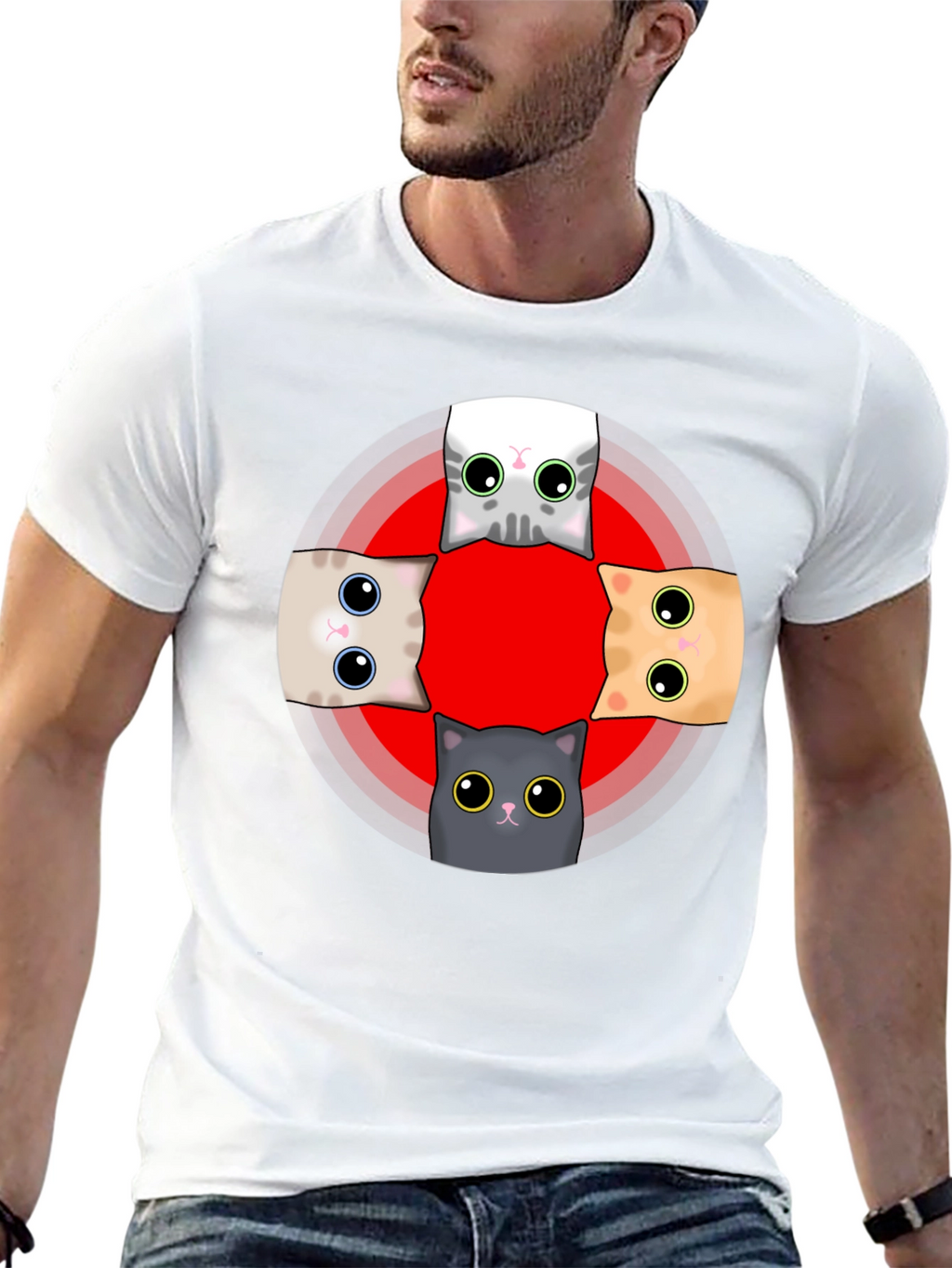 Cute Cats T-Shirt - Whimsical Graphic Tee