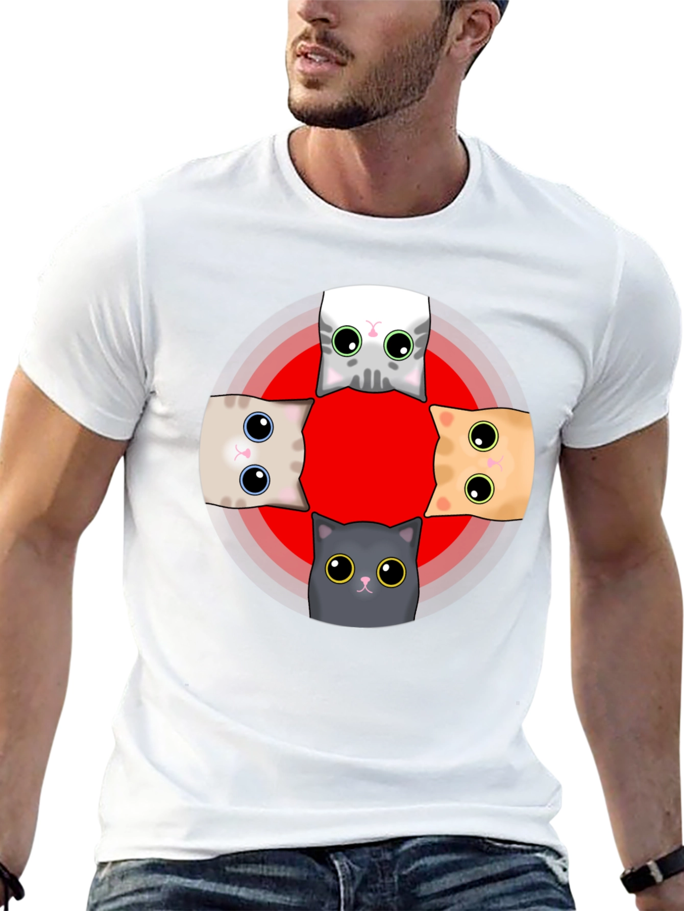 Cute Cats T-Shirt - Whimsical Graphic Tee