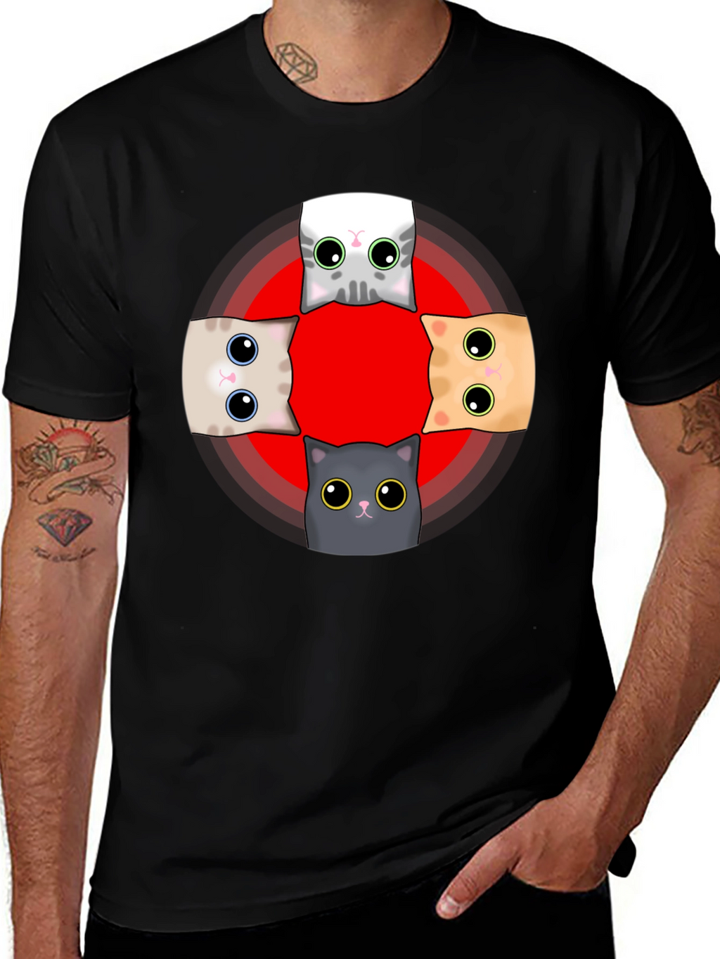 Cute Cats T-Shirt - Whimsical Graphic Tee