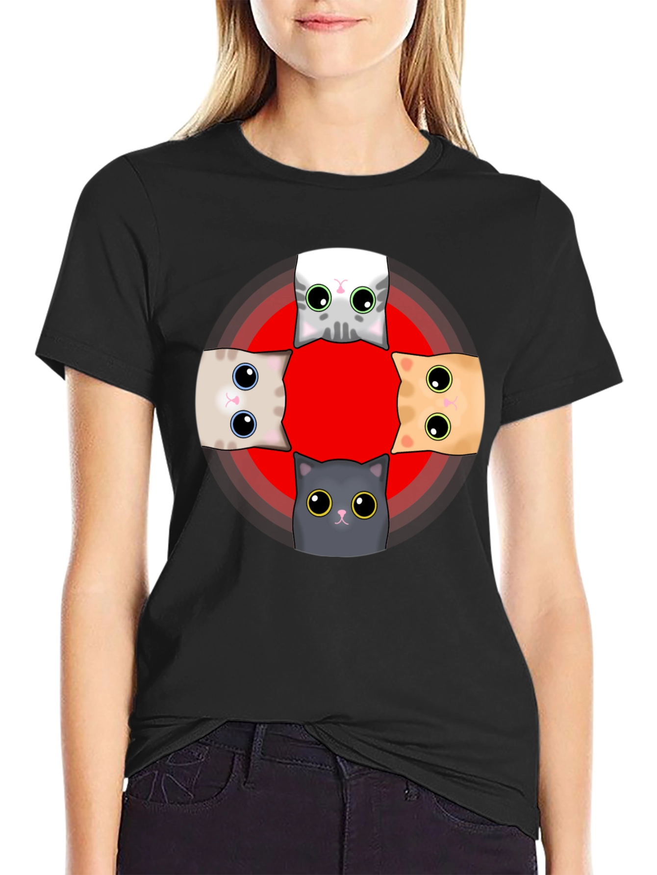 Cute Cats T-Shirt - Whimsical Graphic Tee