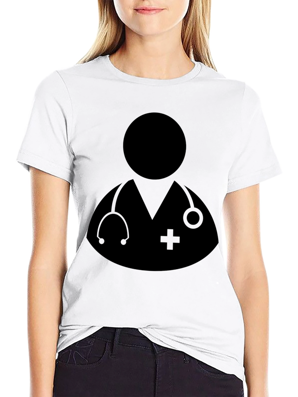 Doctor Graphic Black T-Shirt - Medical Professional Tee