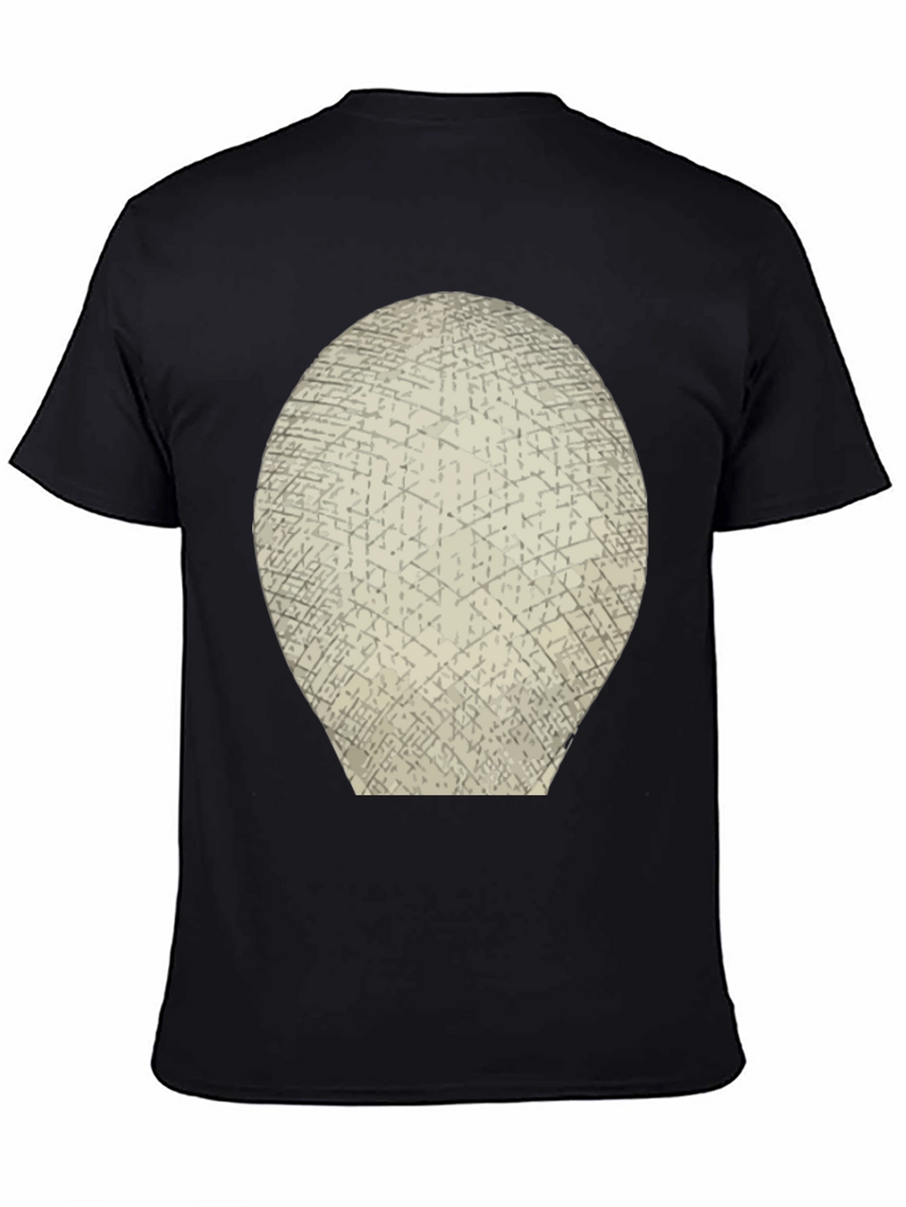 Abstract Grid Graphic Tee - Mens Black T-Shirt