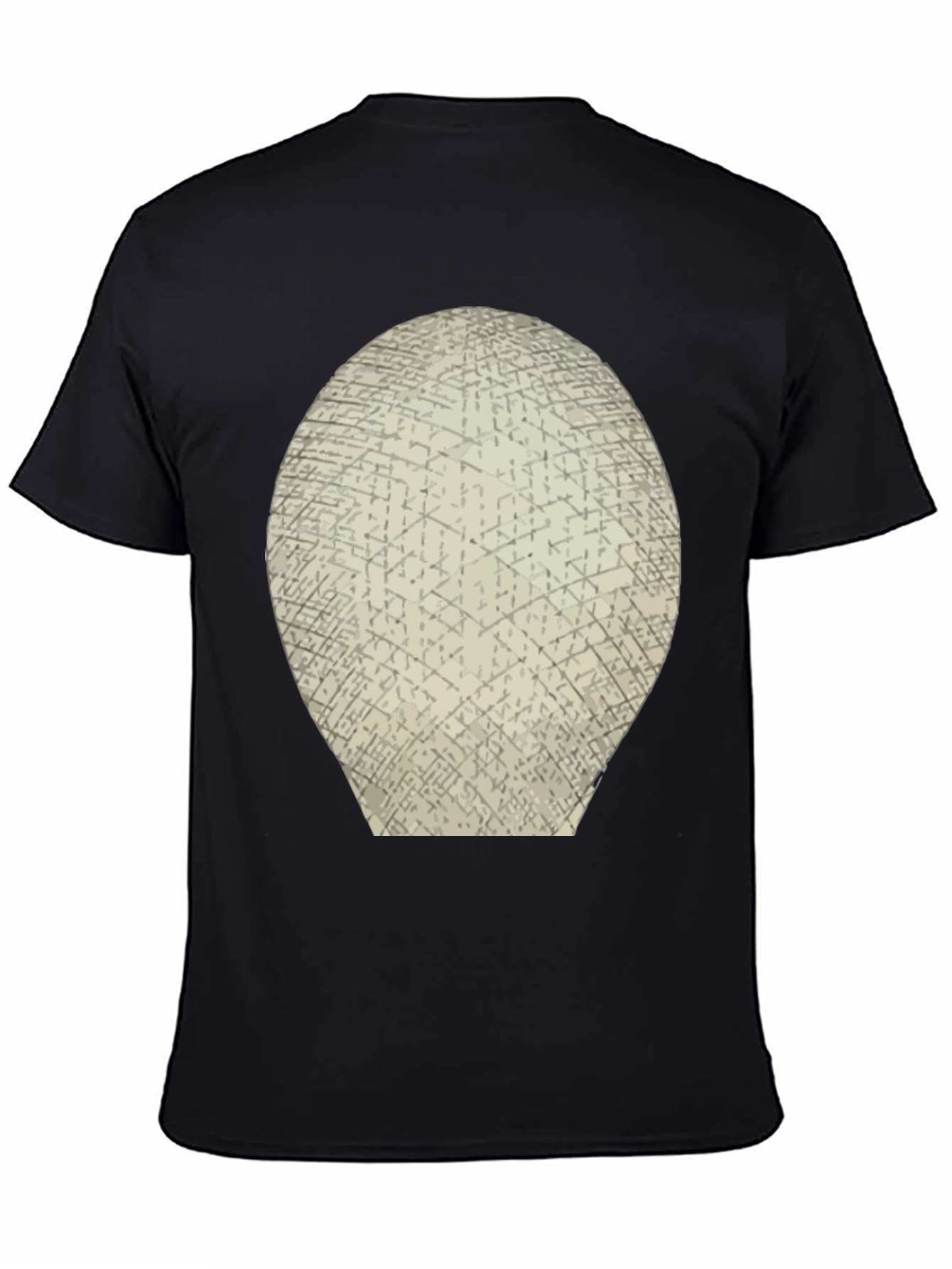 Abstract Grid Graphic Tee - Mens Black T-Shirt