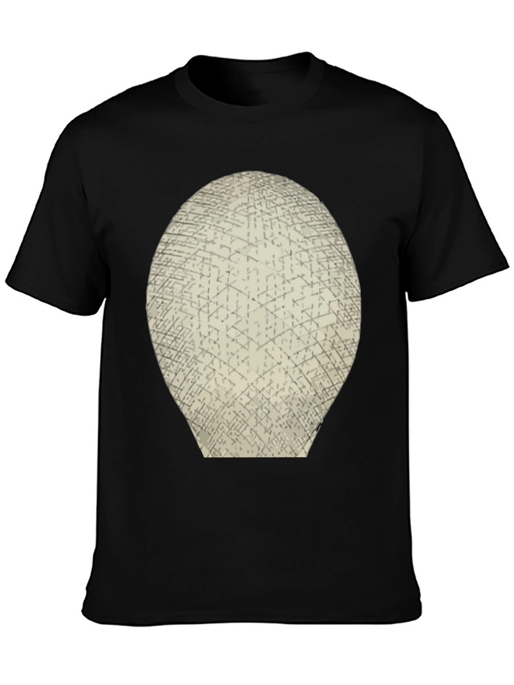 Abstract Grid Graphic Tee - Mens Black T-Shirt