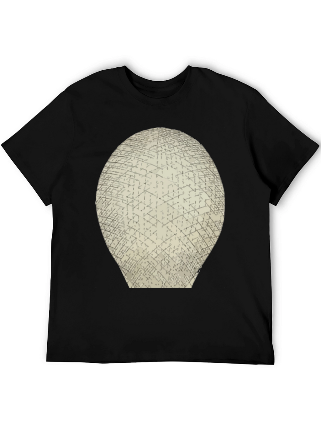 Abstract Grid Graphic Tee - Mens Black T-Shirt
