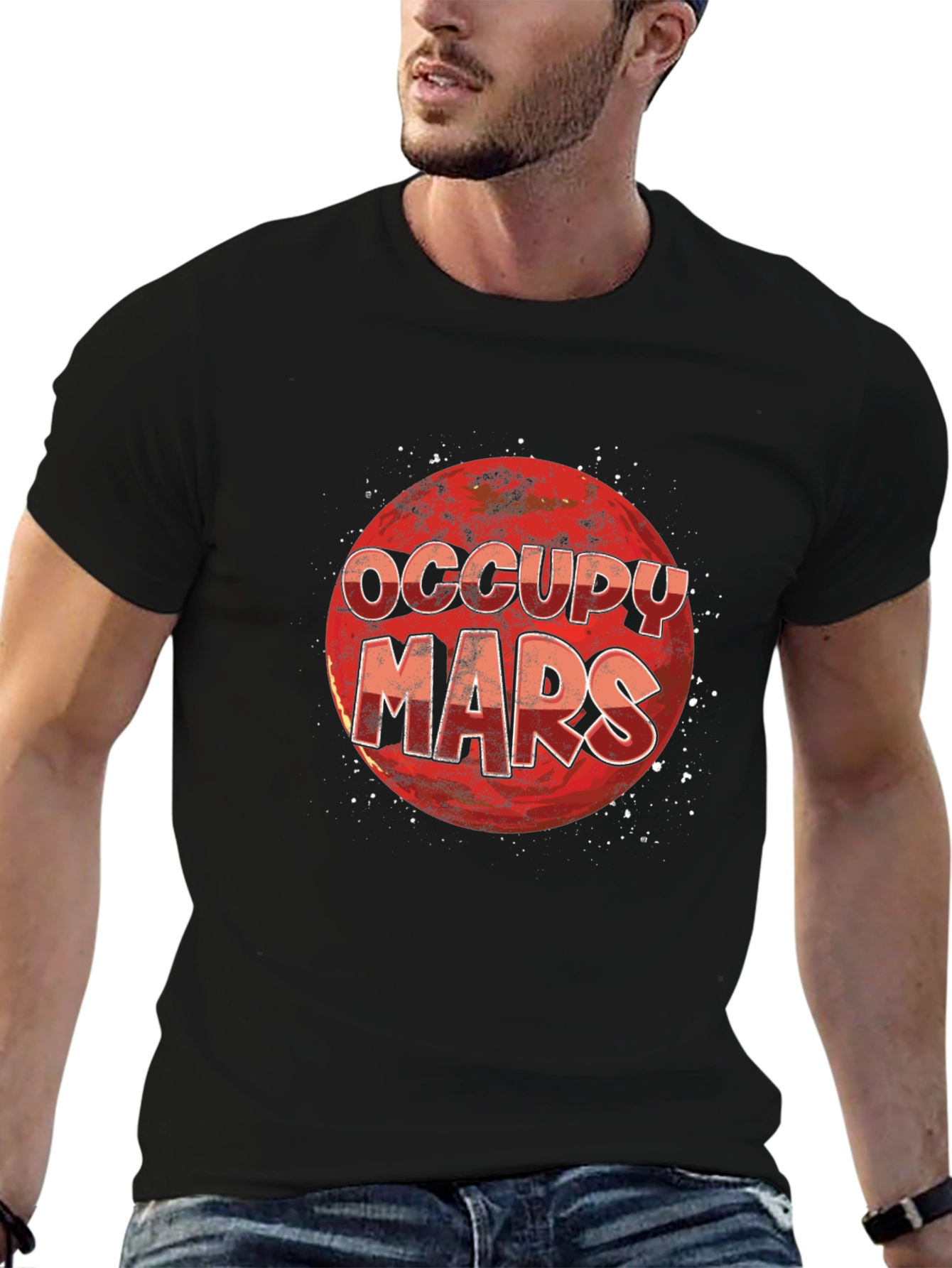 Occupy Mars Black T-Shirt