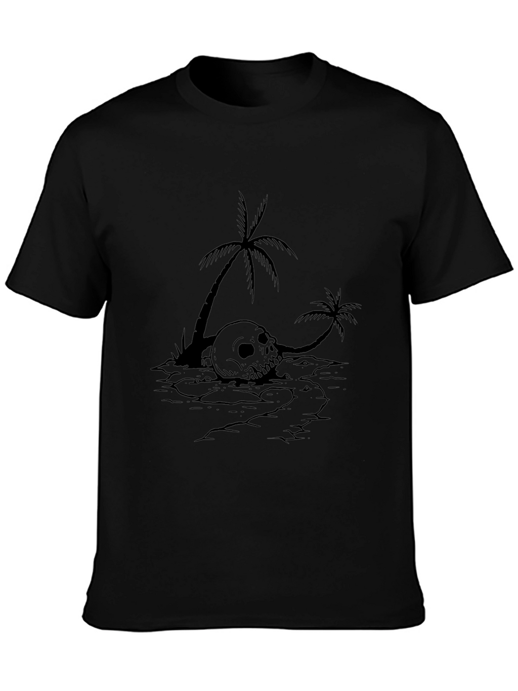 Skull & Palm Tree Graphic Tee