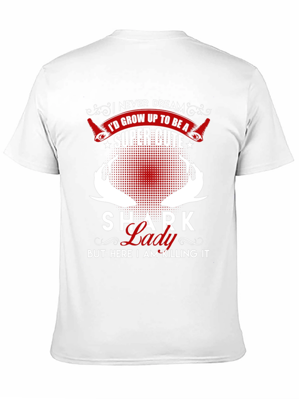 Shark Lady Super Cute Black T-Shirt