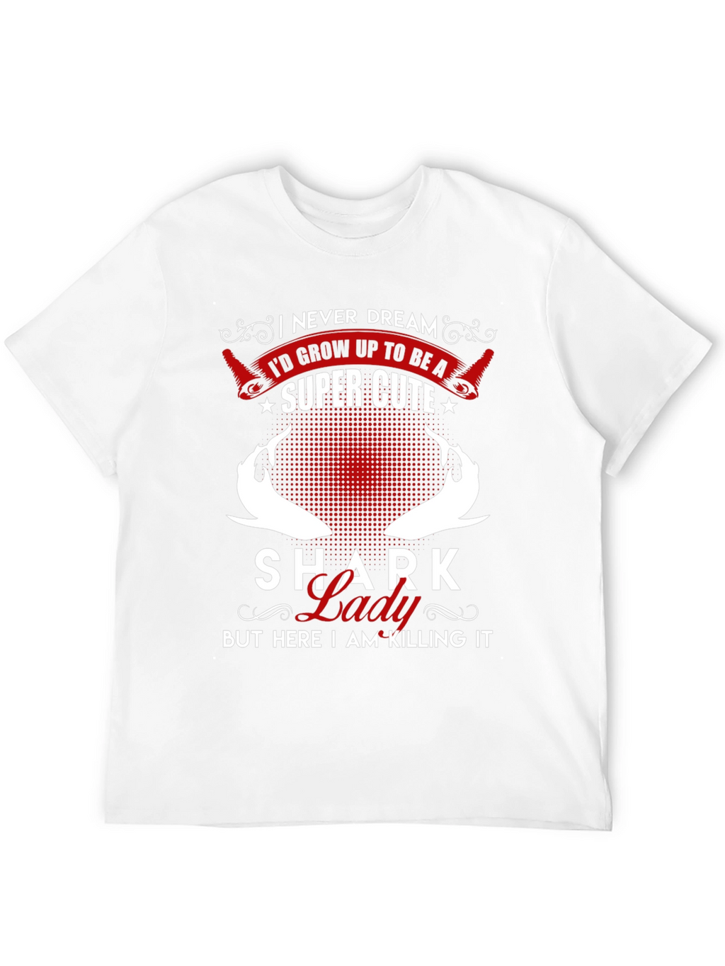 Shark Lady Super Cute Black T-Shirt