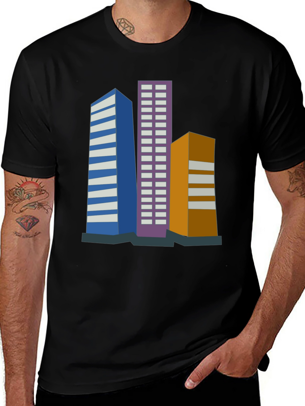 Urban Skyline Tee - Modern Cityscape Design
