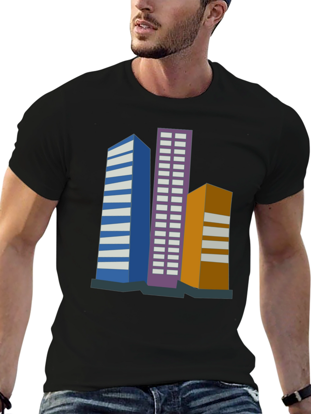 Urban Skyline Tee - Modern Cityscape Design