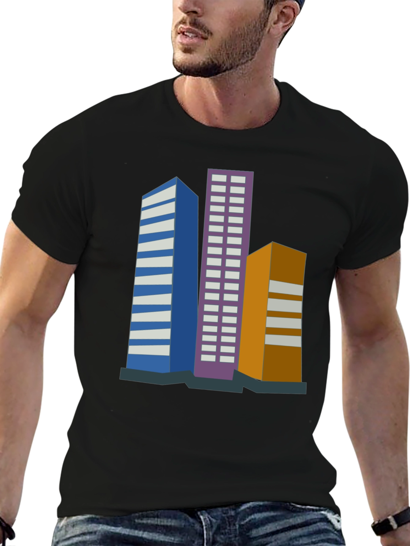 Urban Skyline Tee - Modern Cityscape Design