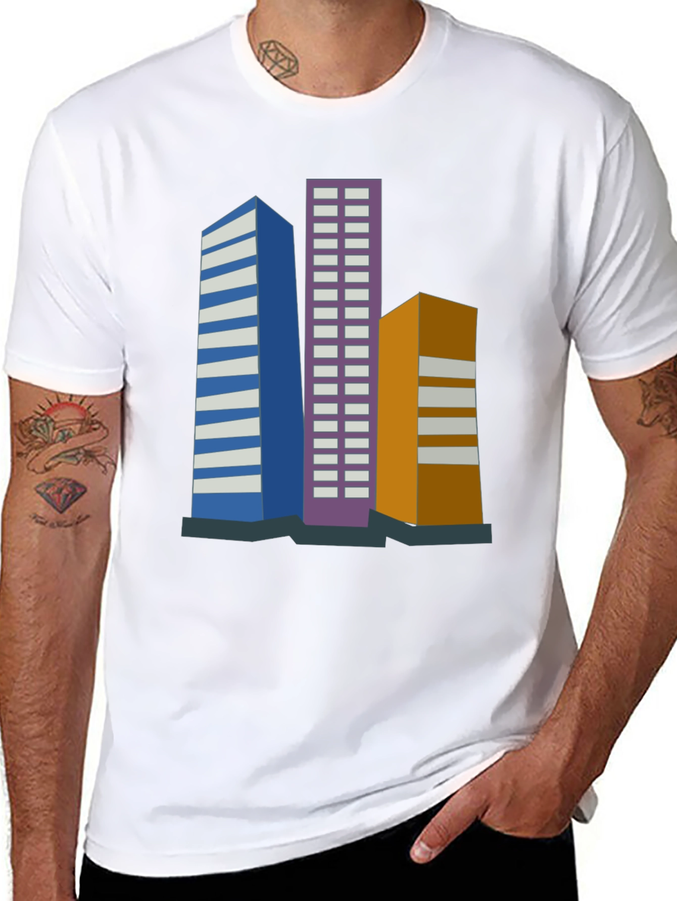 Urban Skyline Tee - Modern Cityscape Design