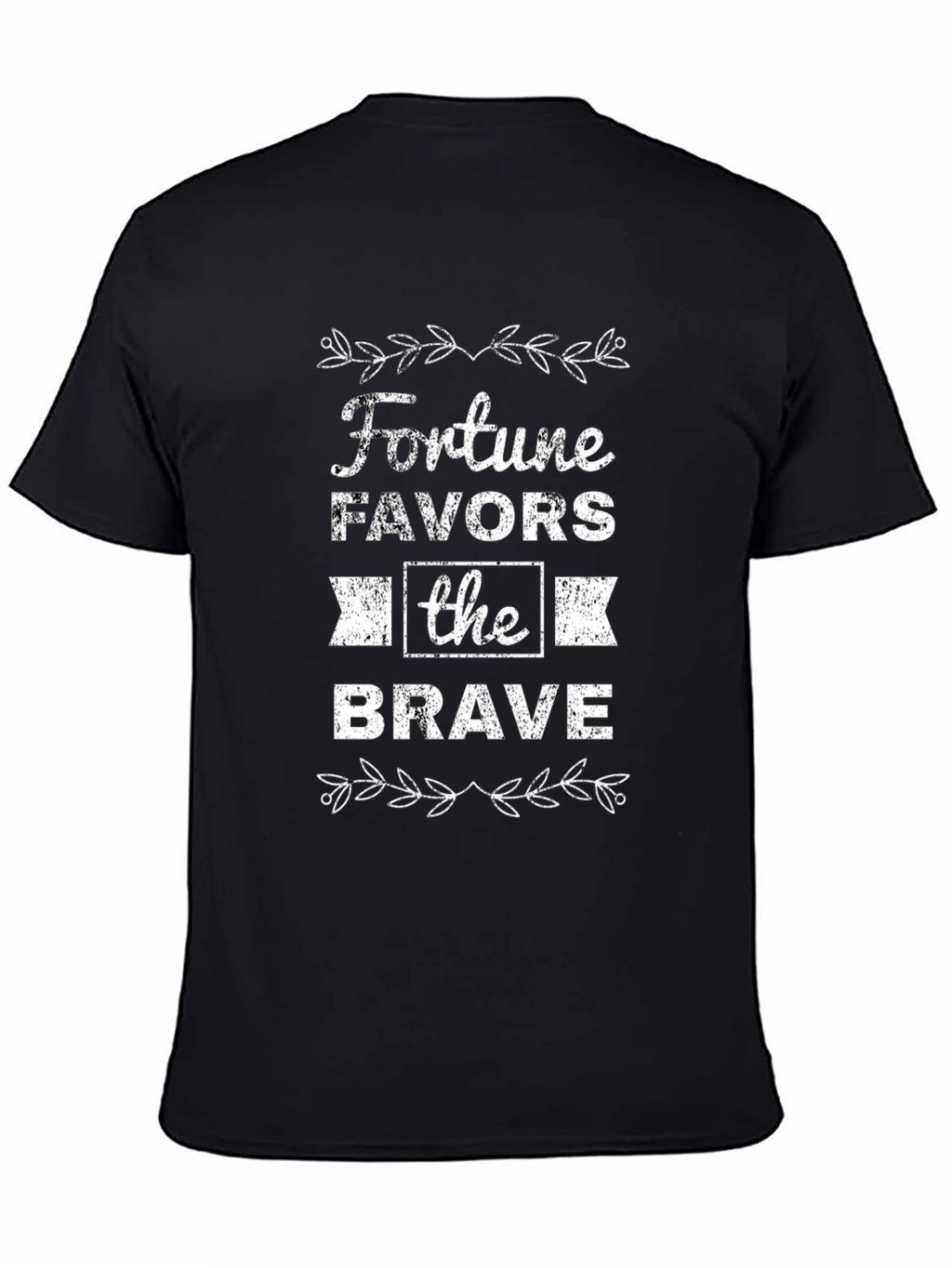 Fortune Favors the Brave Black T-Shirt