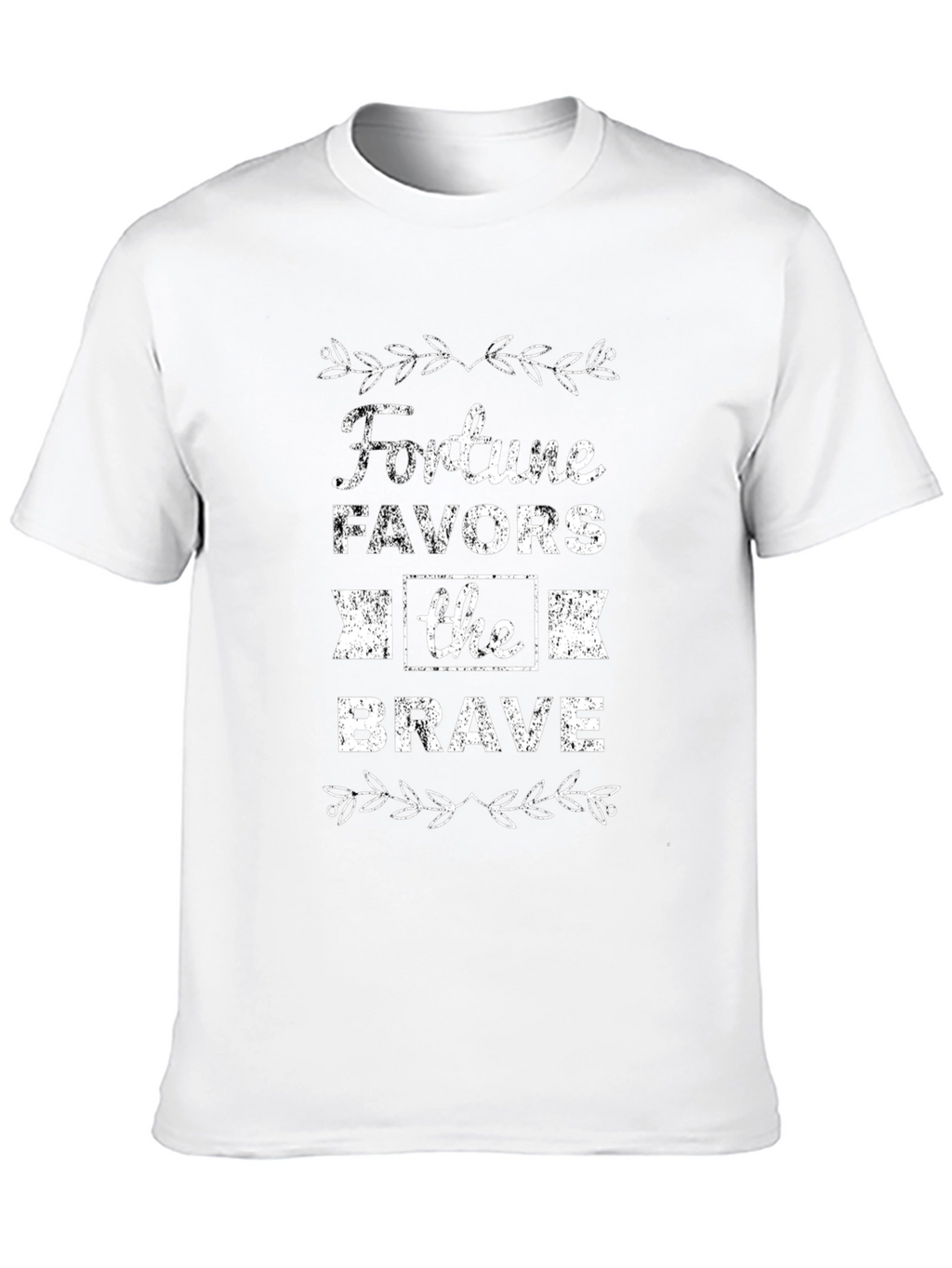 Fortune Favors the Brave Black T-Shirt