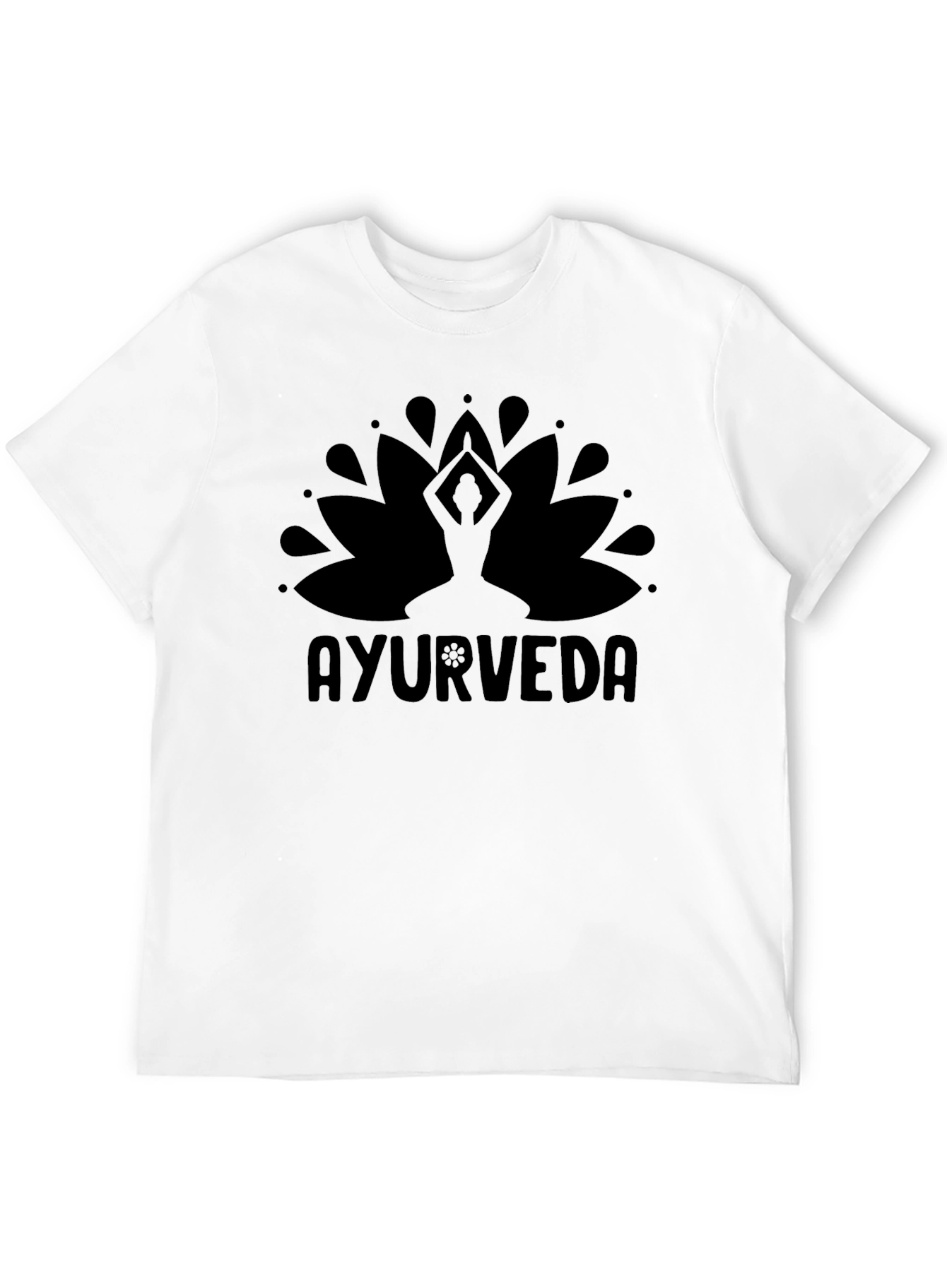 Ayurveda Lotus Graphic Tee - Yoga & Wellness