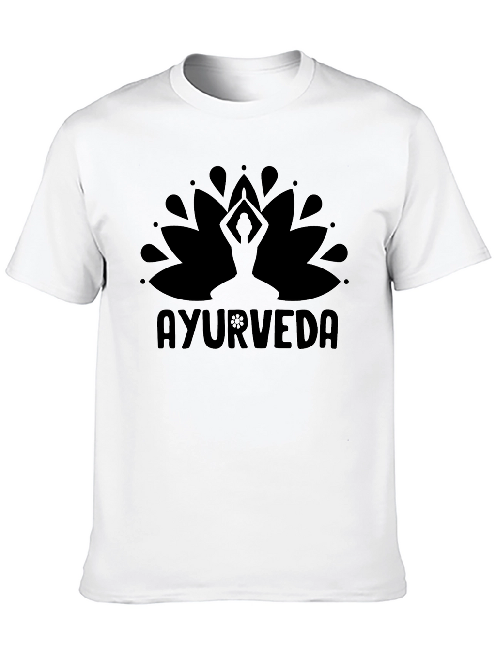 Ayurveda Lotus Graphic Tee - Yoga & Wellness