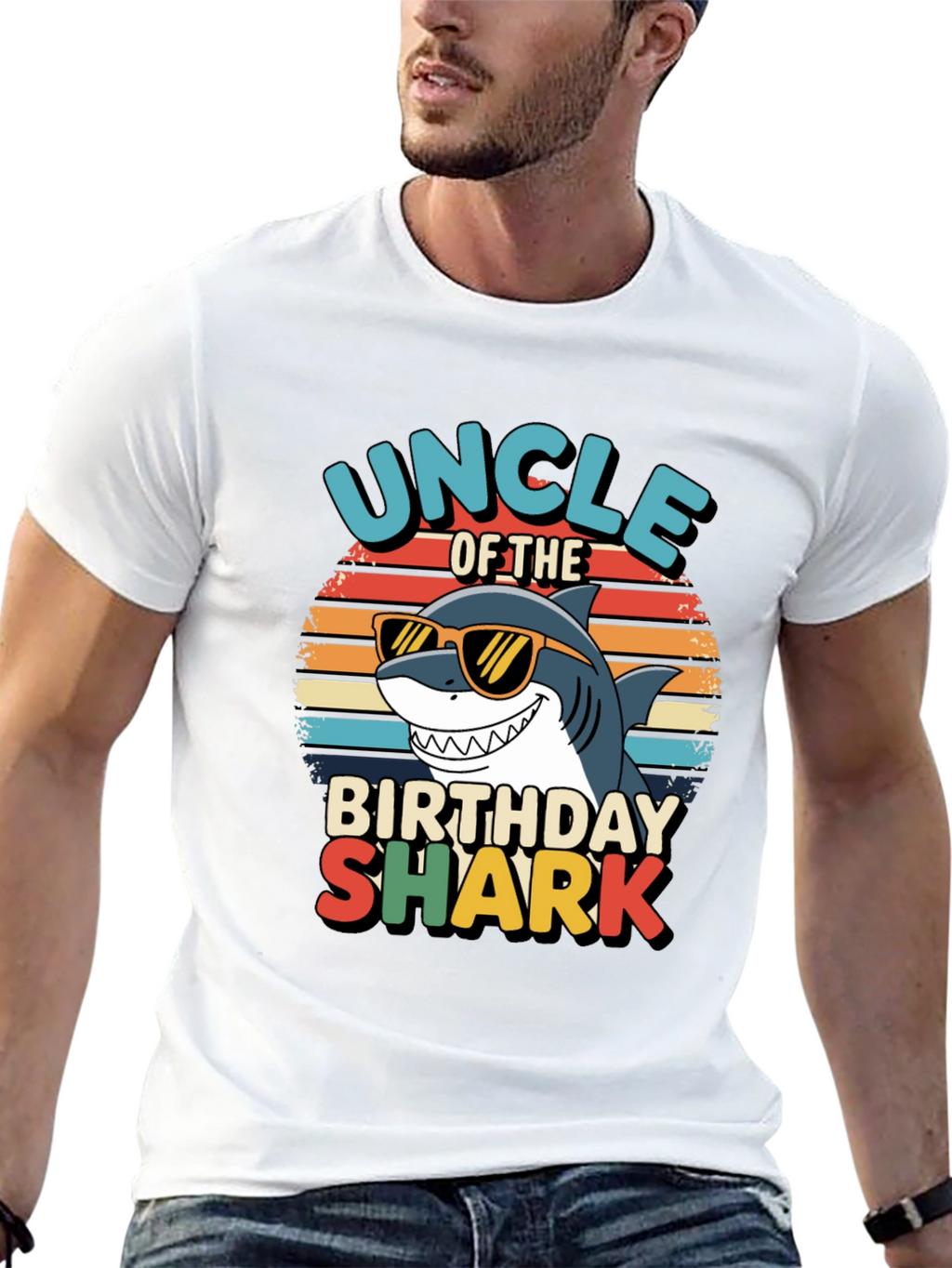 Uncle of the Birthday Shark T-Shirt