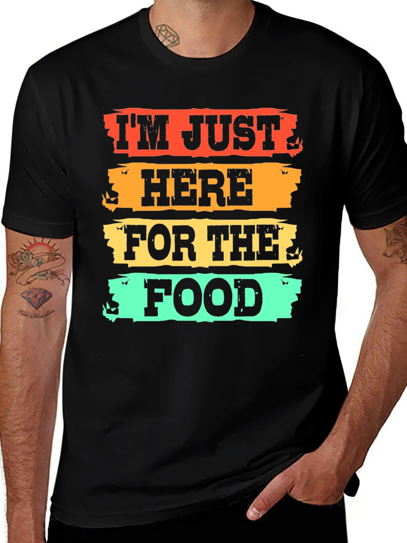 Halloween Graphic Tee: Im Just Here For The Food