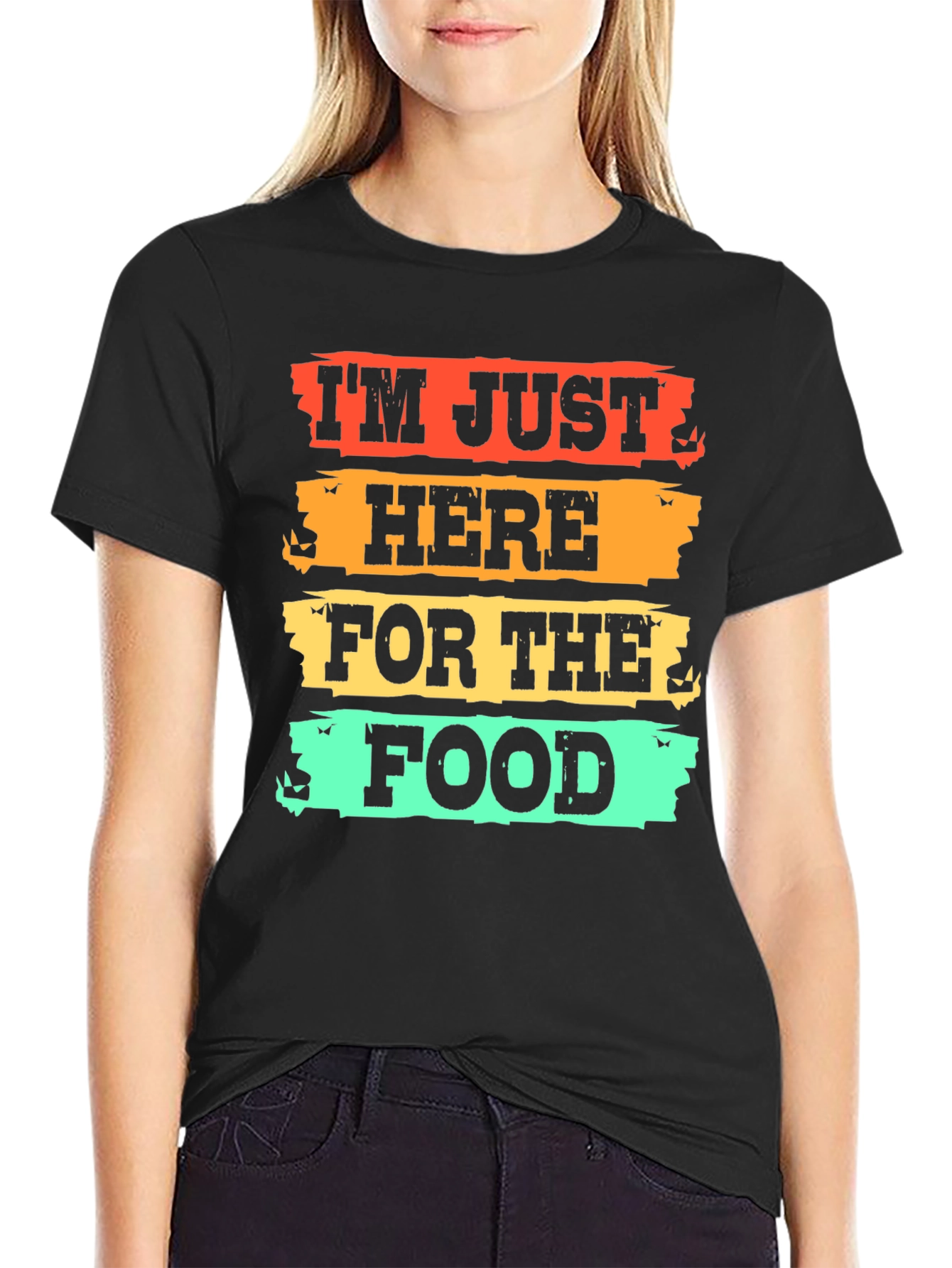 Halloween Graphic Tee: Im Just Here For The Food