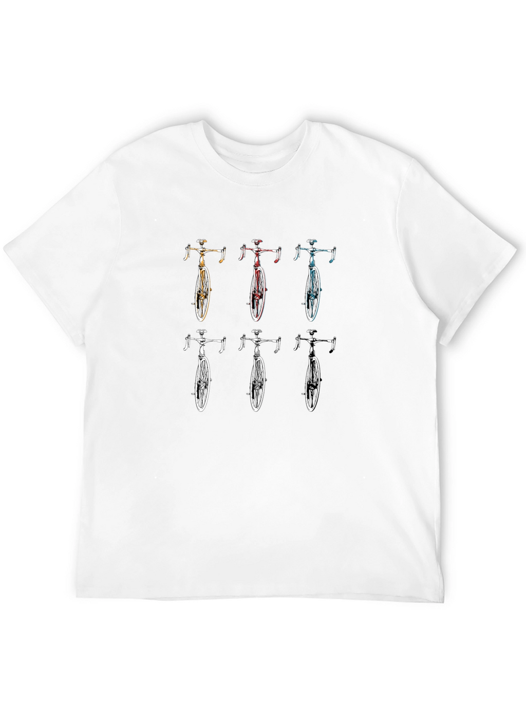 Mens Graphic T-Shirt with Bicycle Design