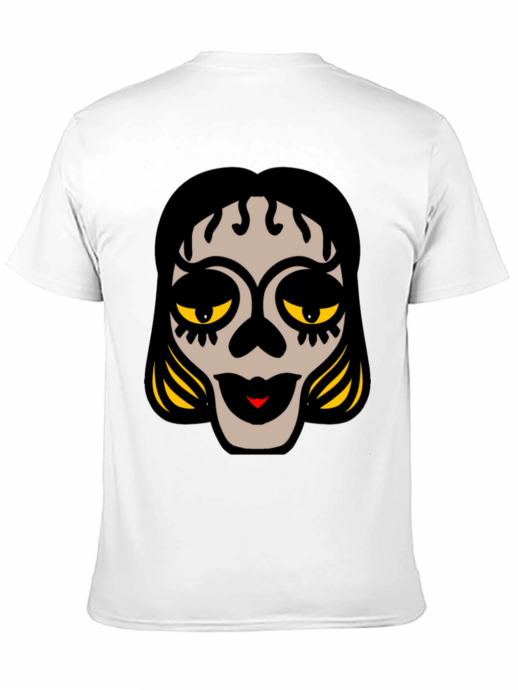 Sugar Skull Face Black Graphic Tee