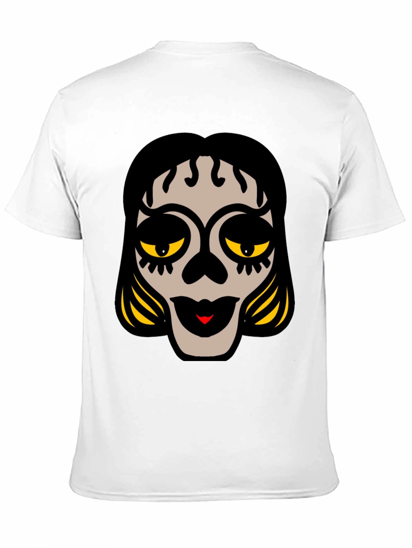 Sugar Skull Face Black Graphic Tee