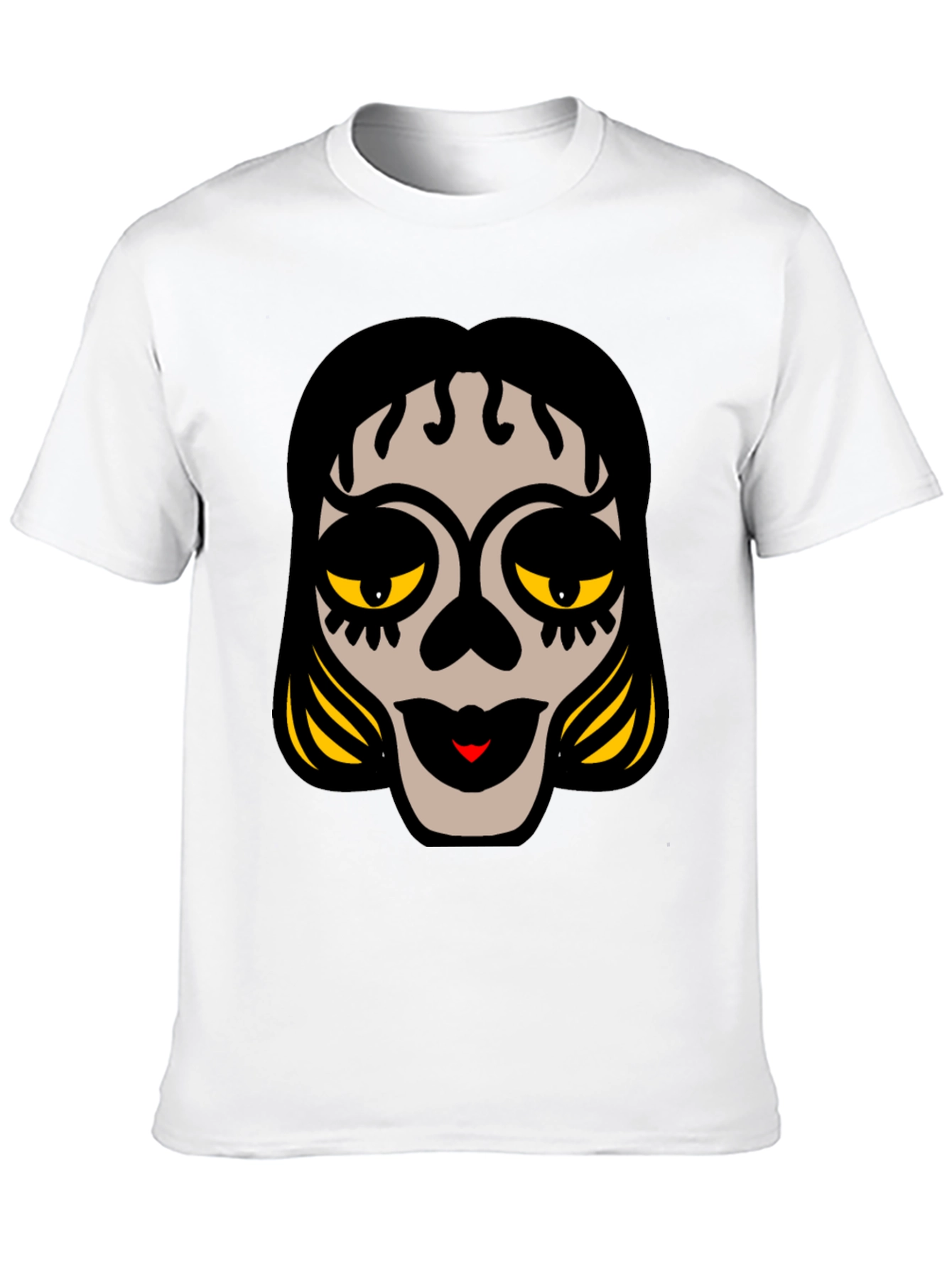 Sugar Skull Face Black Graphic Tee
