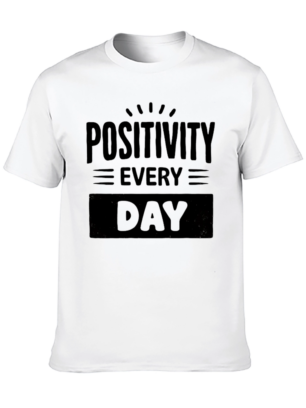 Positivity Every Day Black Graphic Tee Shirt