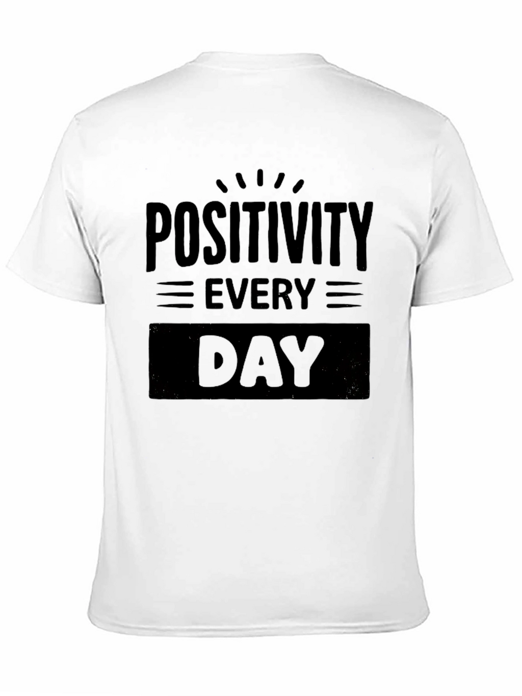 Positivity Every Day Black Graphic Tee Shirt