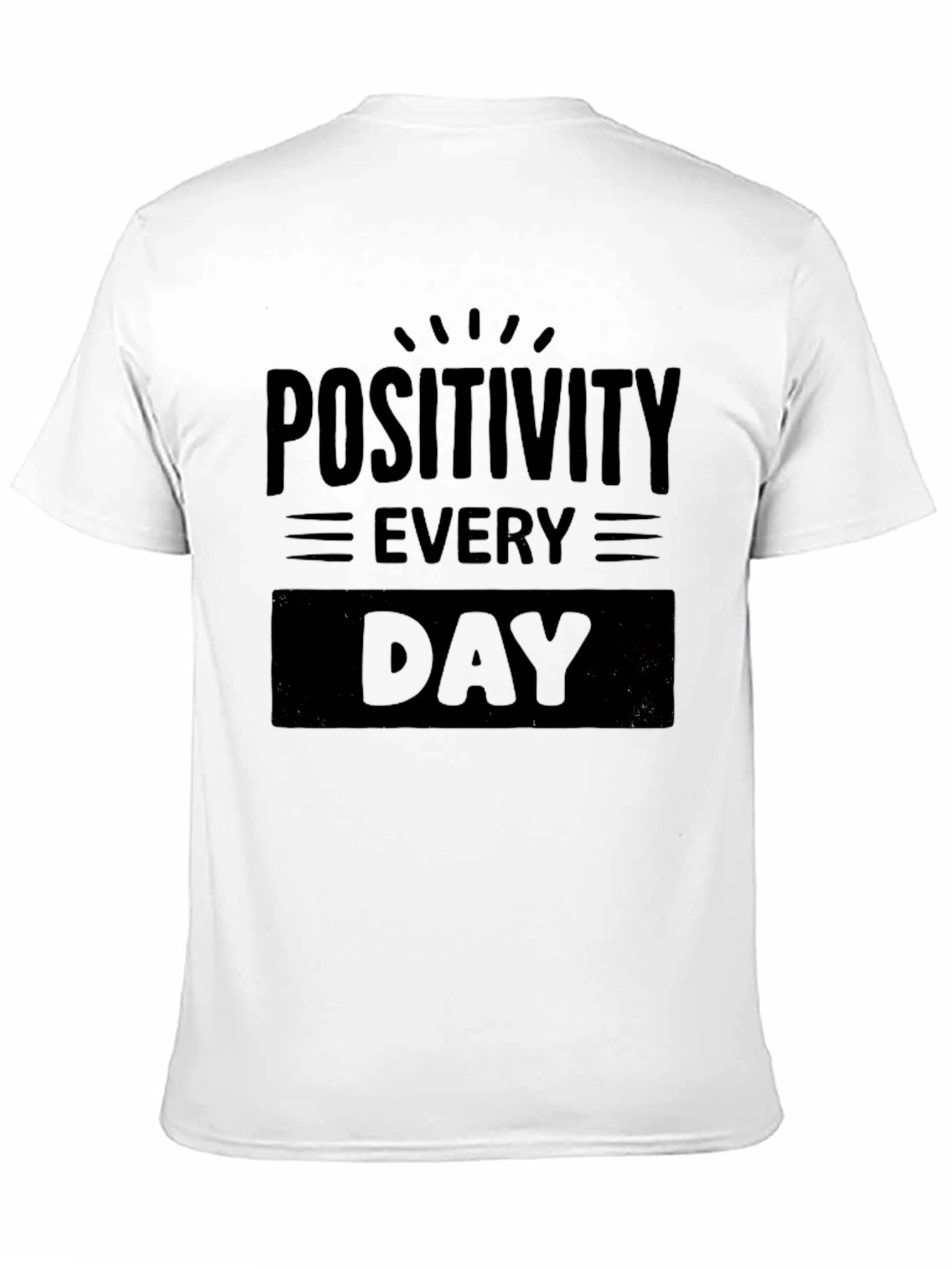 Positivity Every Day Black Graphic Tee Shirt