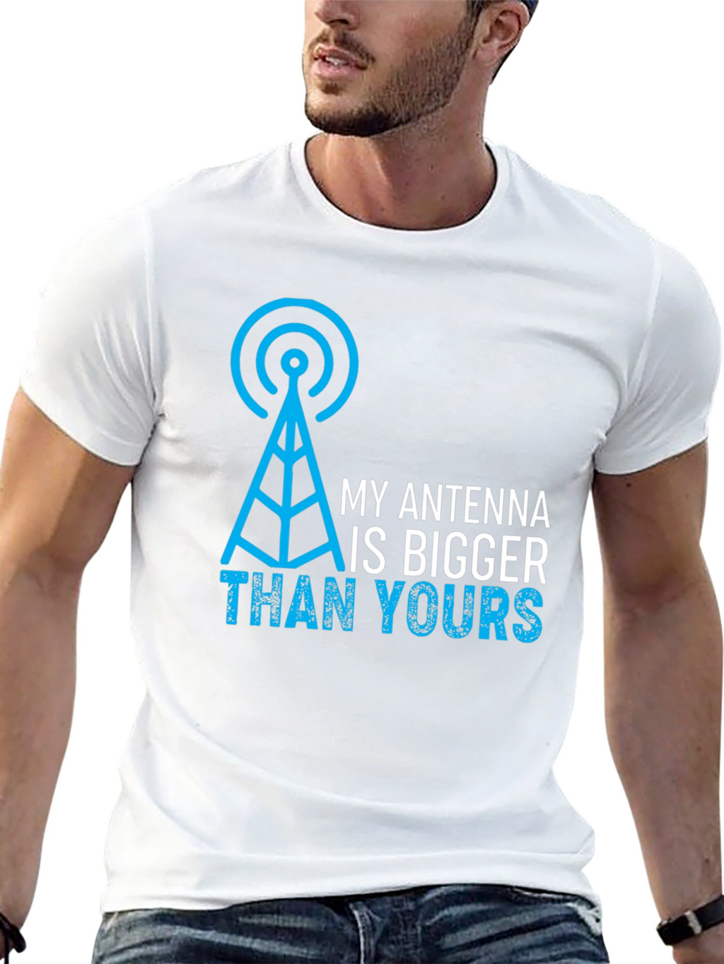 My Antenna is Bigger Than Yours Funny Graphic Tee