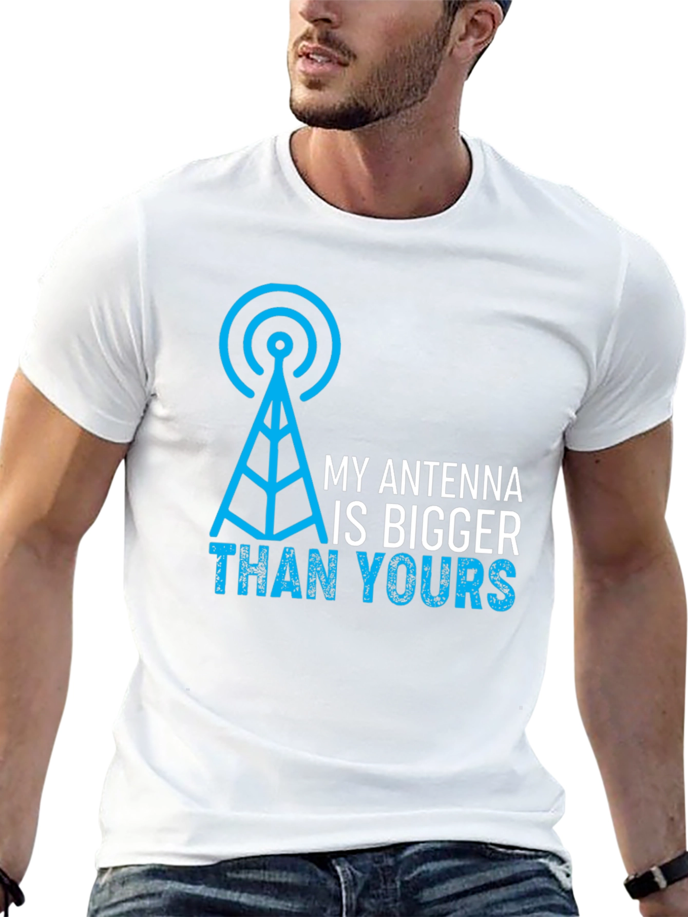 My Antenna is Bigger Than Yours Funny Graphic Tee