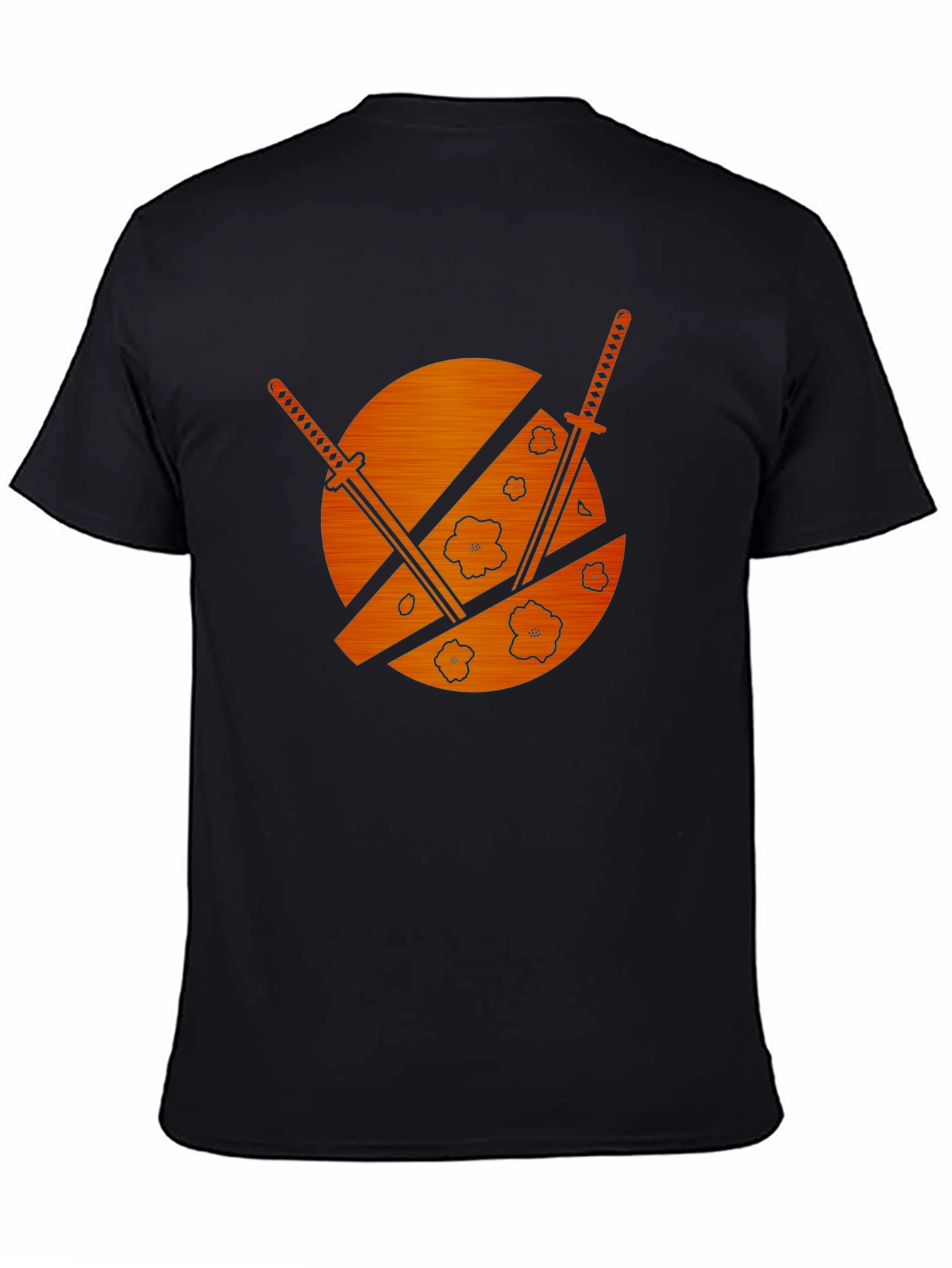 Samurai Swords & Cherry Blossom Graphic Tee