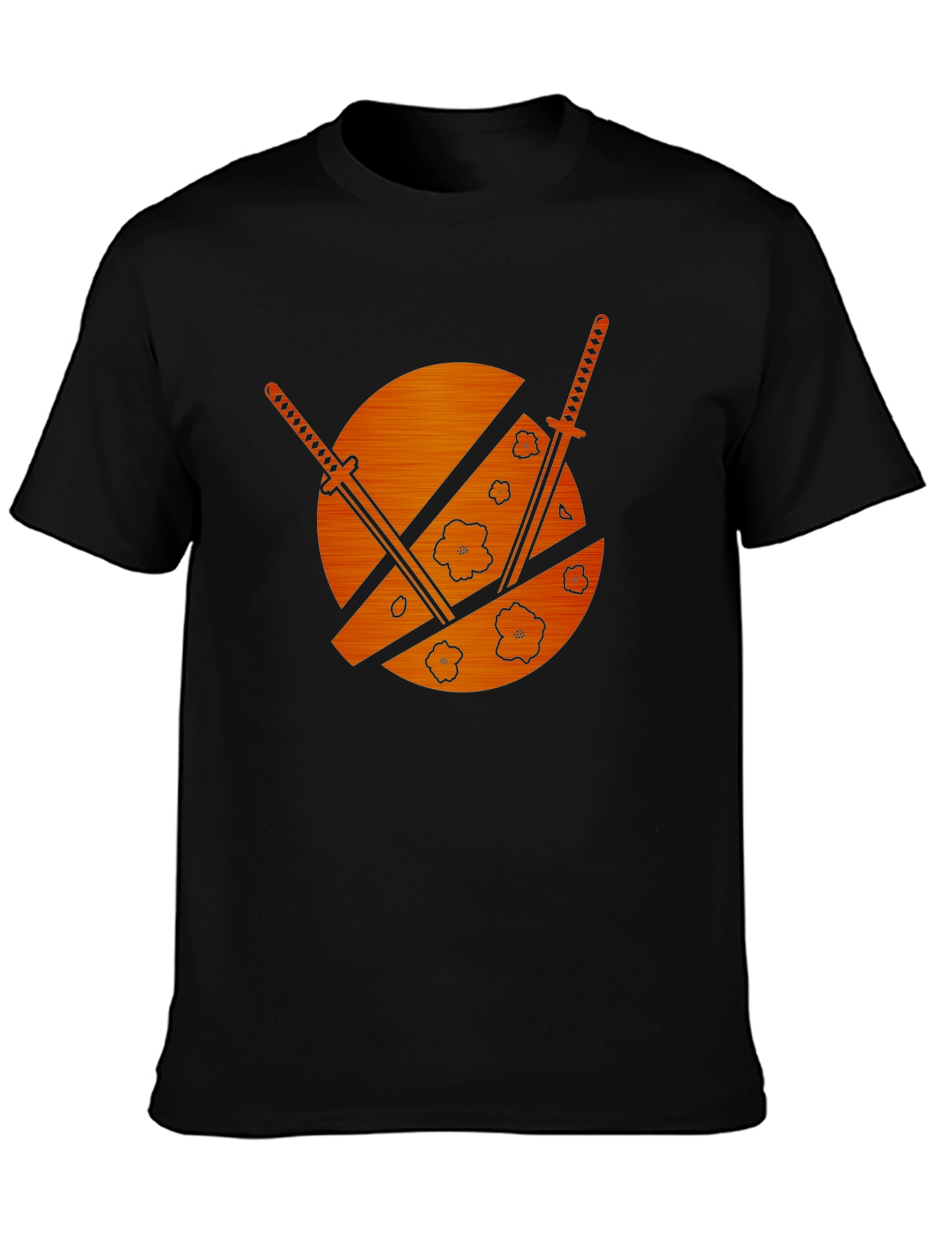 Samurai Swords & Cherry Blossom Graphic Tee