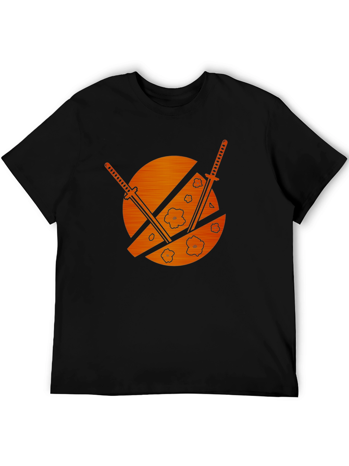 Samurai Swords & Cherry Blossom Graphic Tee