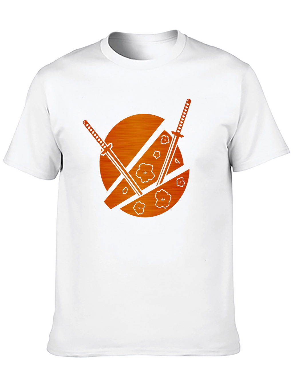 Samurai Swords & Cherry Blossom Graphic Tee