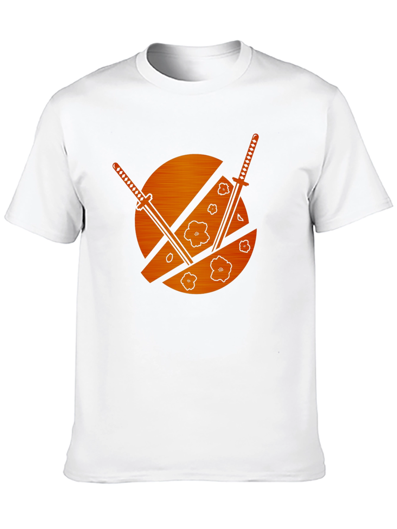 Samurai Swords & Cherry Blossom Graphic Tee