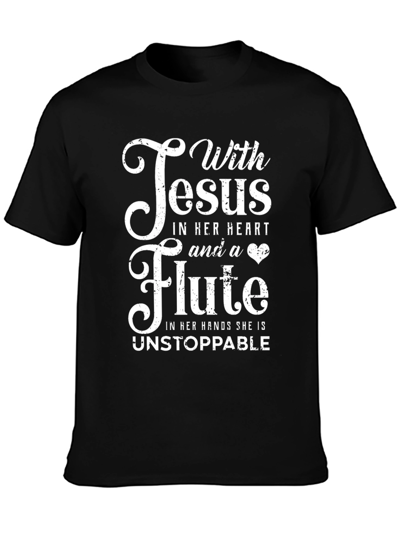 Jesus and Flute T-Shirt - Christian Musician Tee