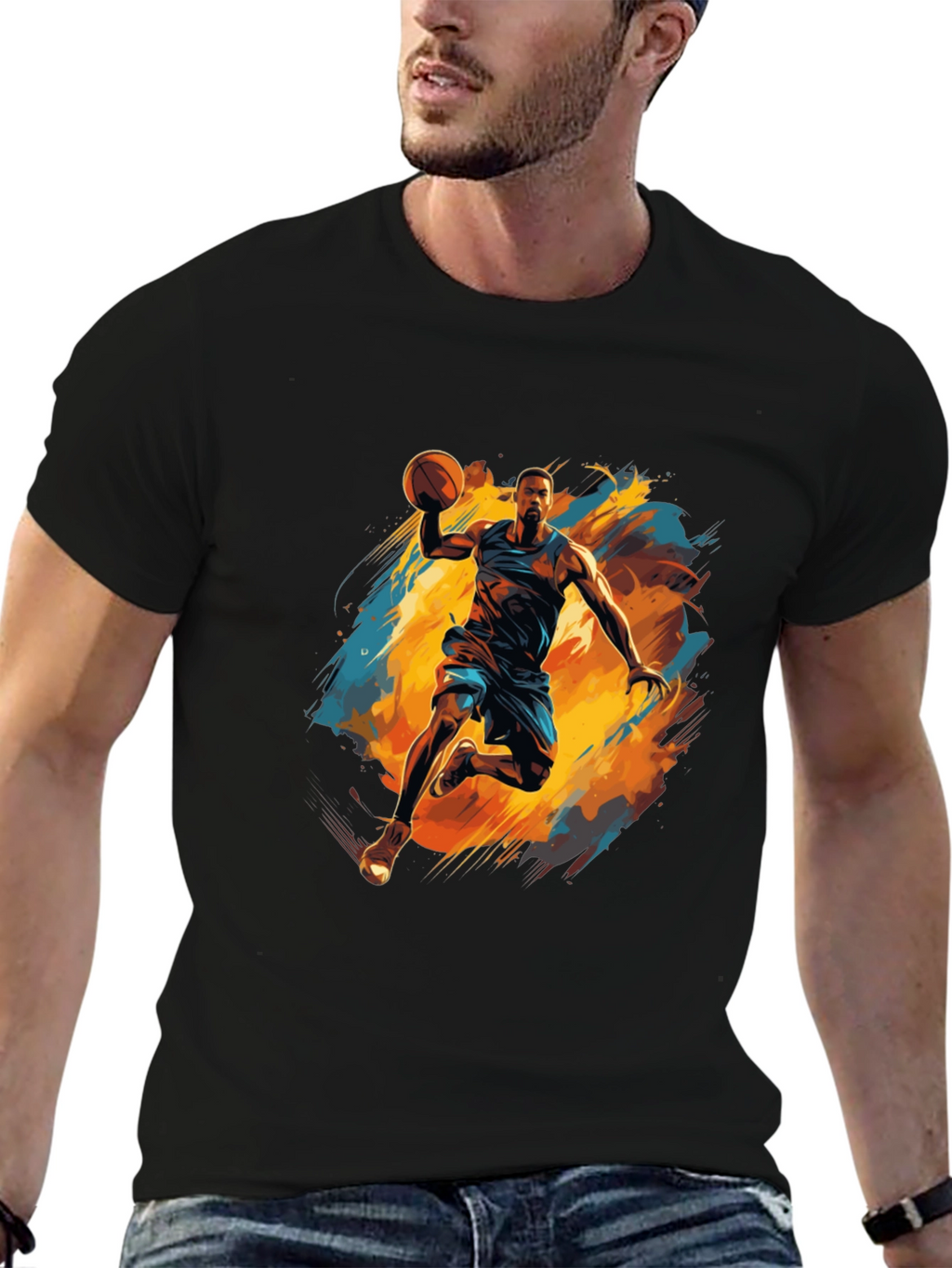 Black Basketball Graphic Tee