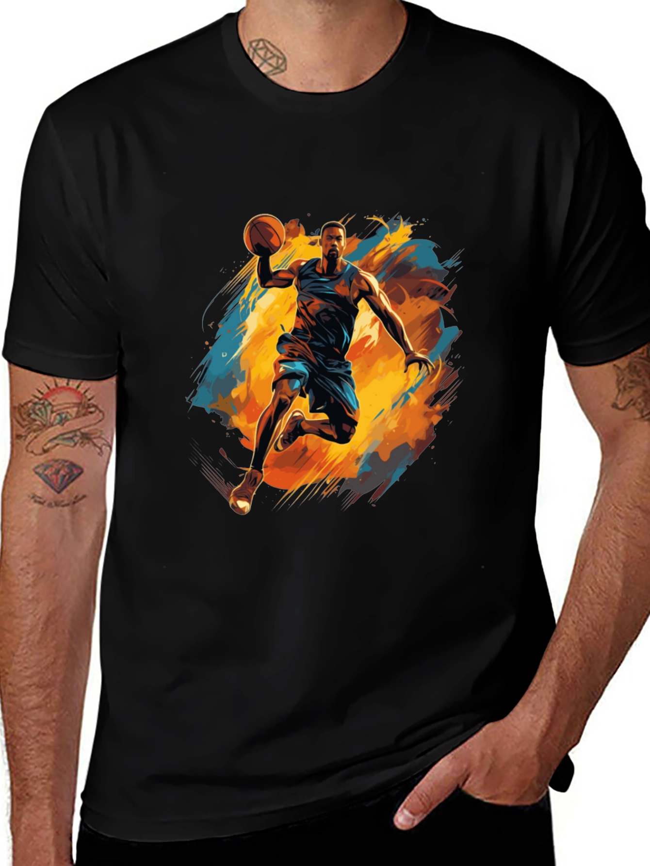 Black Basketball Graphic Tee