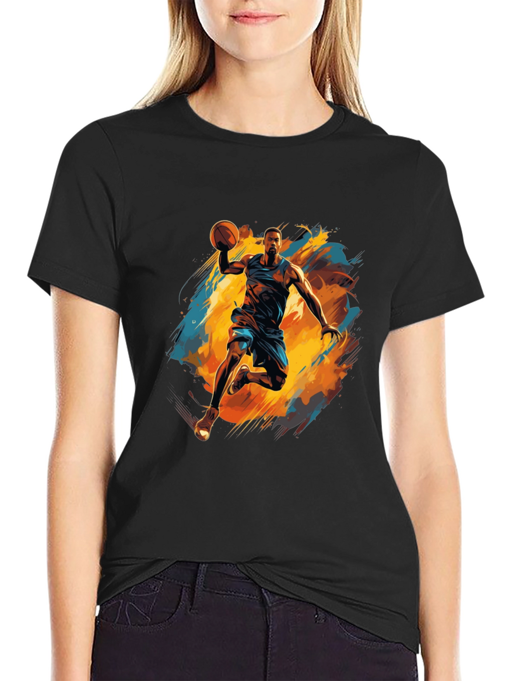 Black Basketball Graphic Tee