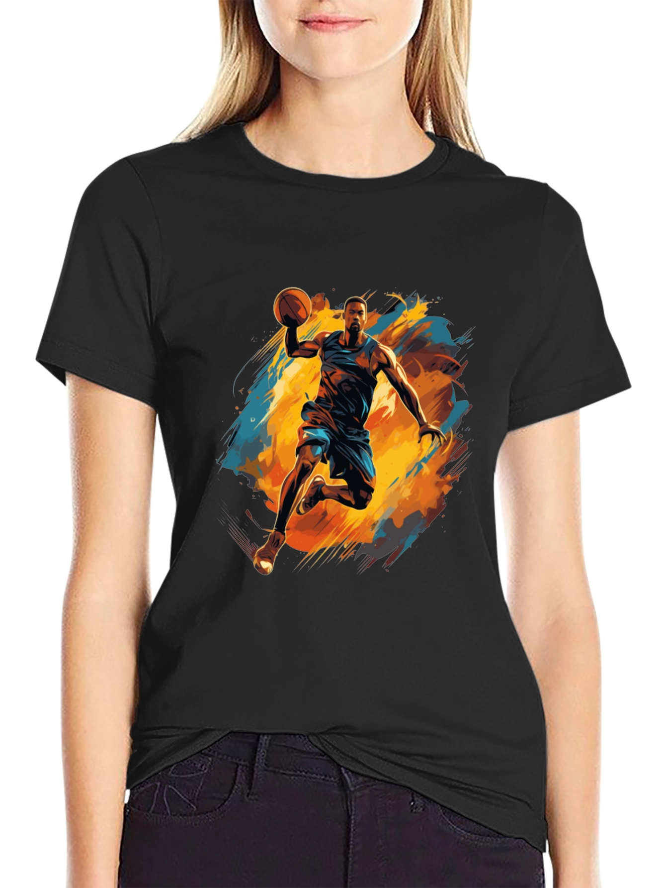 Black Basketball Graphic Tee