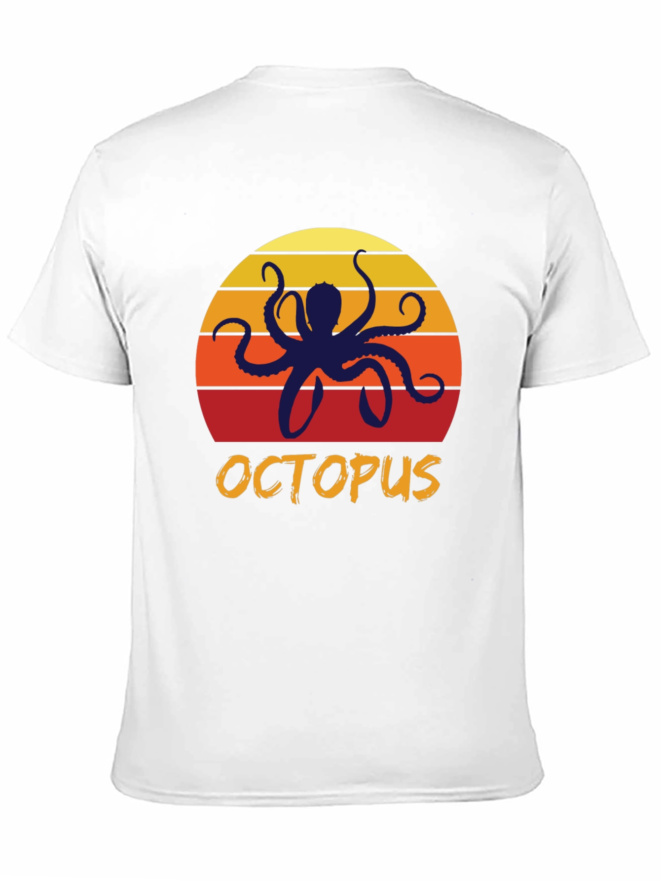 Sunset Octopus Graphic Tee - Retro Style