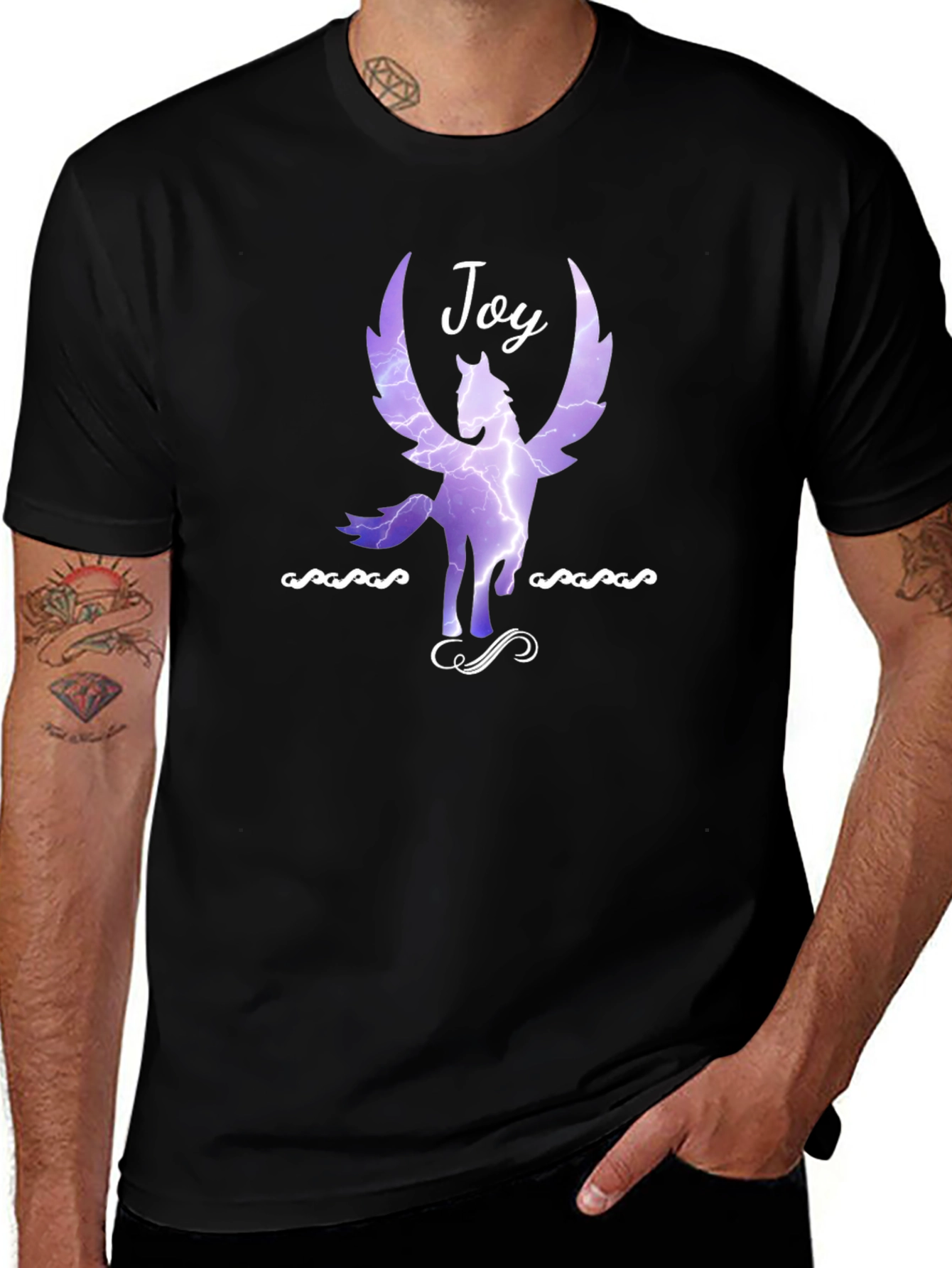 Joy Pegasus Graphic Tee - Black