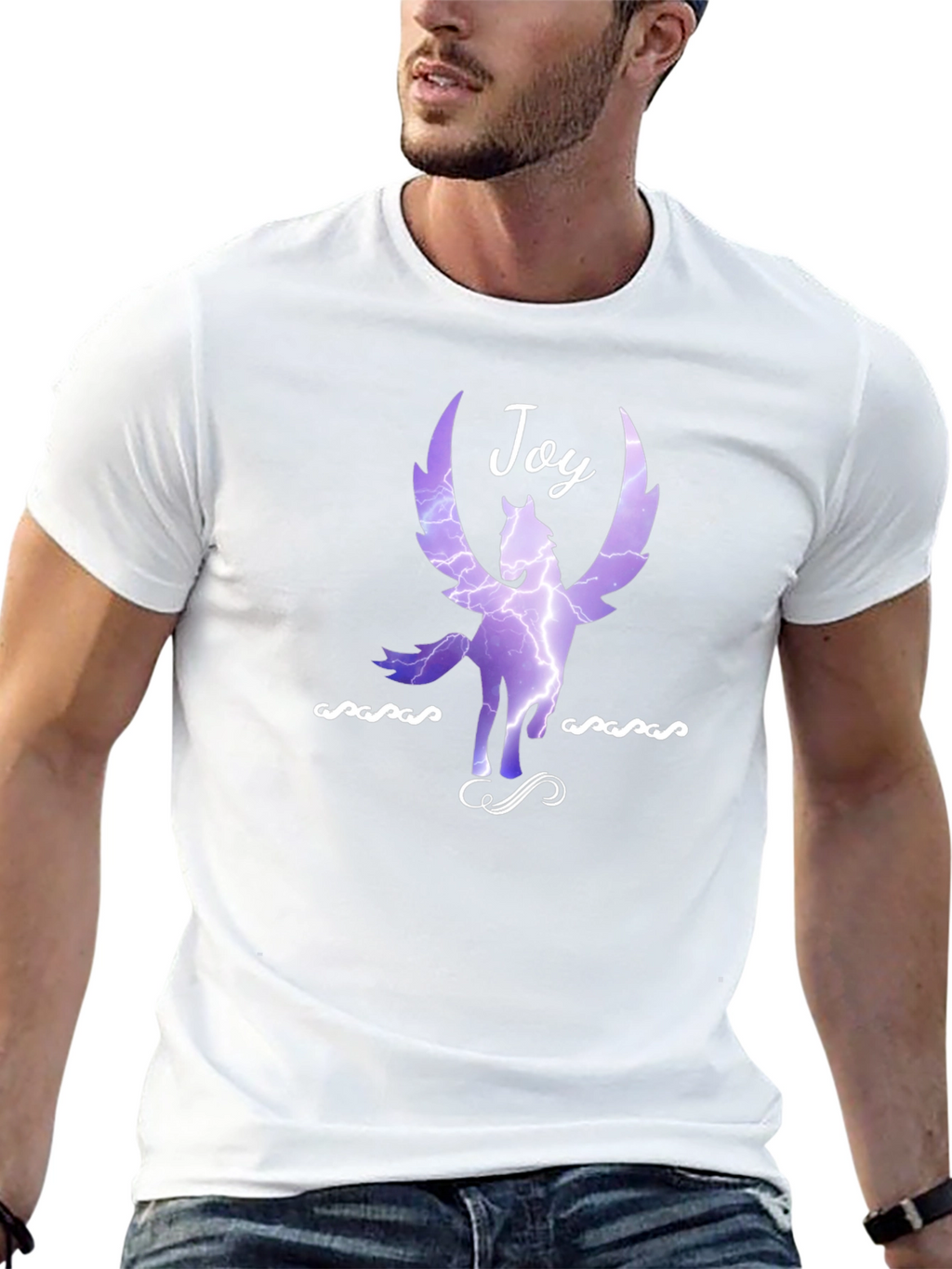 Joy Pegasus Graphic Tee - Black