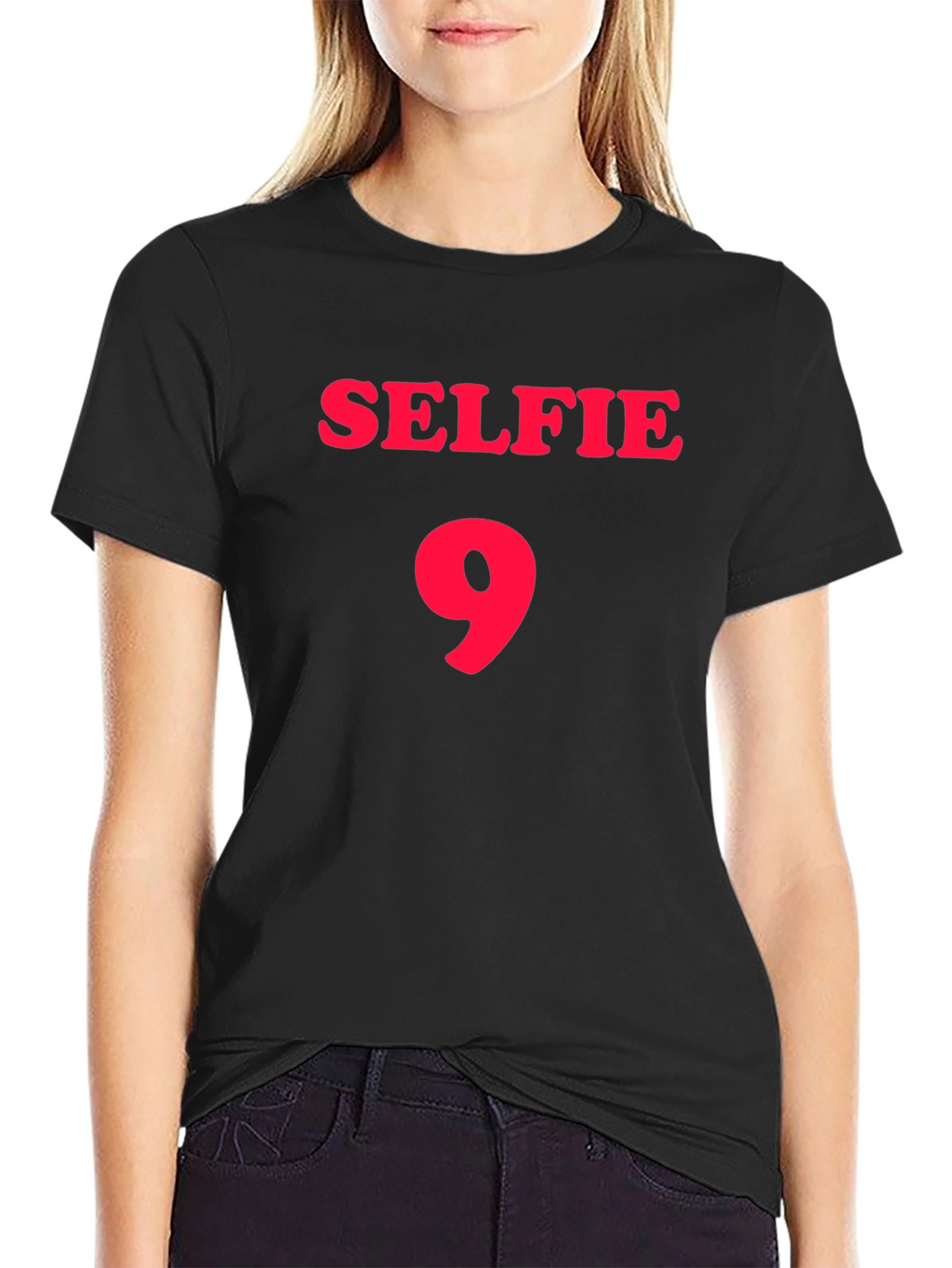 Selfie 9 Black Graphic T-Shirt