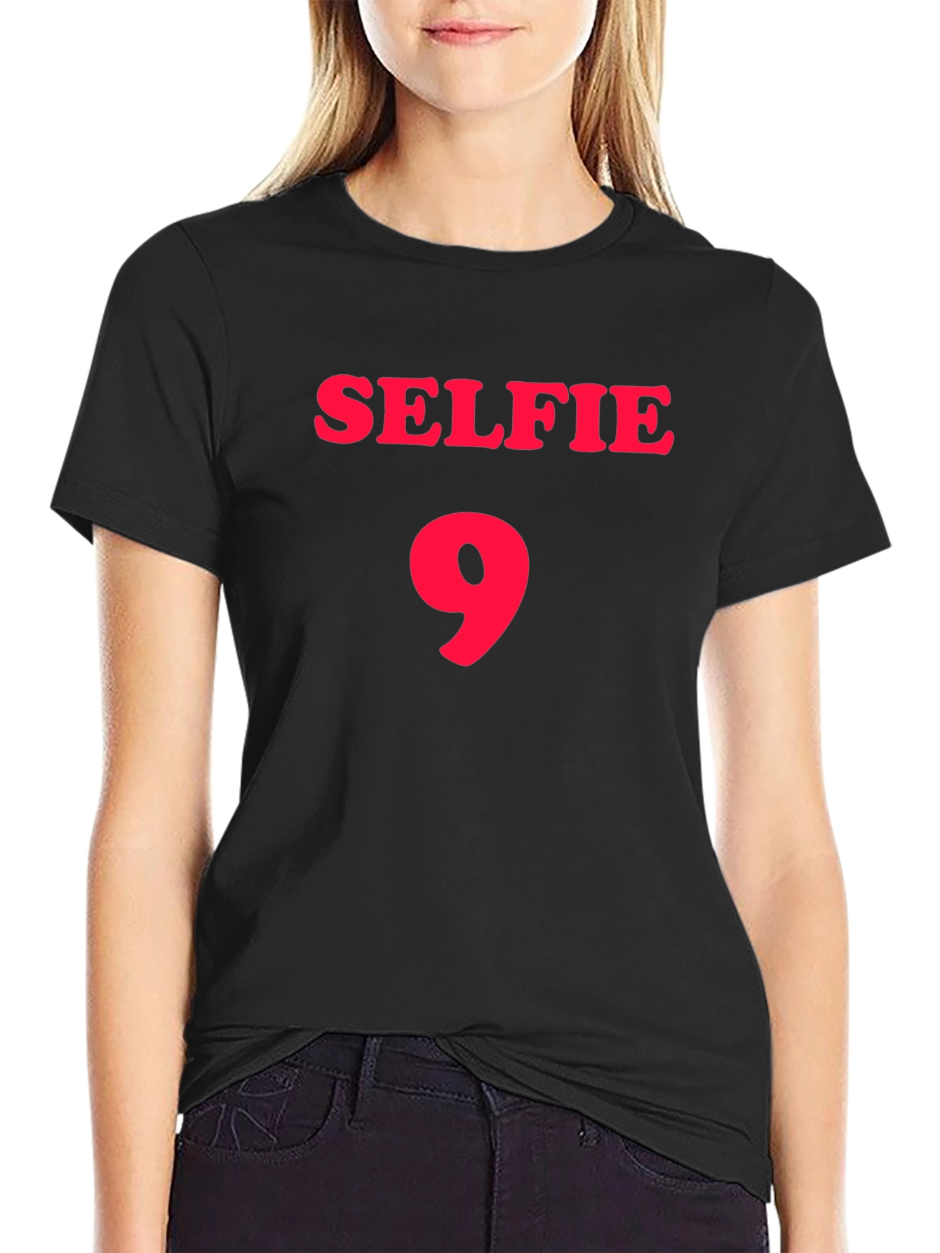Selfie 9 Black Graphic T-Shirt