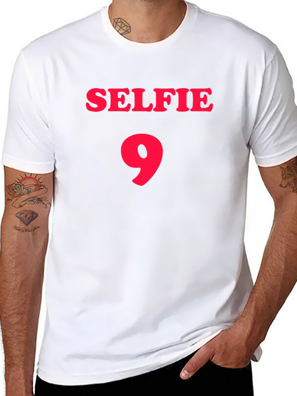 Selfie 9 Black Graphic T-Shirt