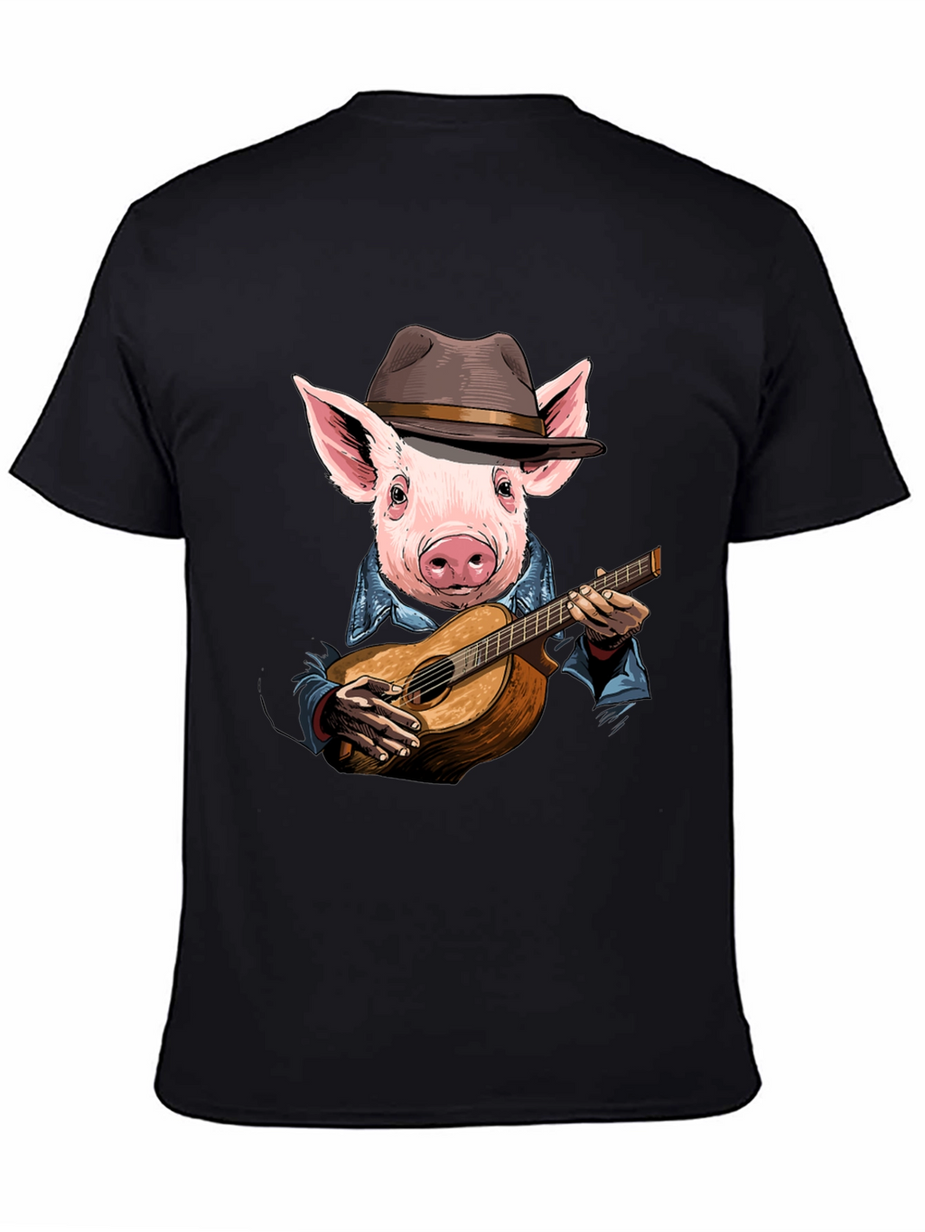 Pig Playing Guitar T-Shirt - Unique Animal Graphic Tee